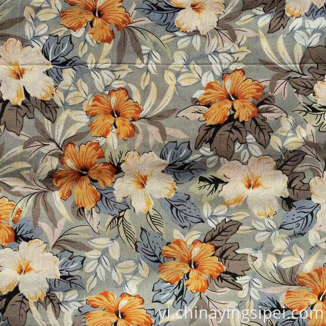 45S mềm Challis Rayon Fabric Fabric Rayon Floral in Tecido Vật liệu Viscose 100% vải Rayon cho Dresse